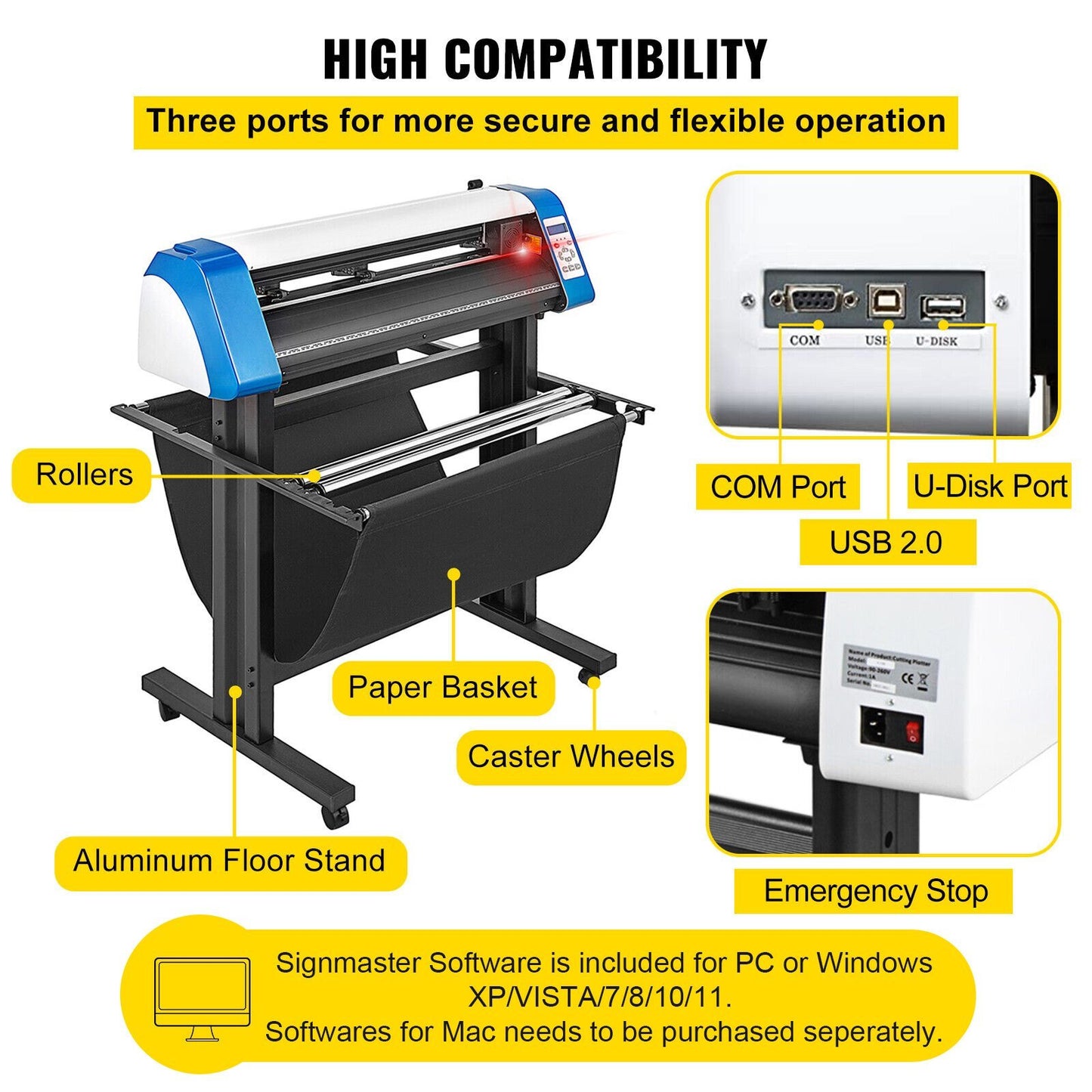Semi-Automatic Vinyl Printer Cutter Machine