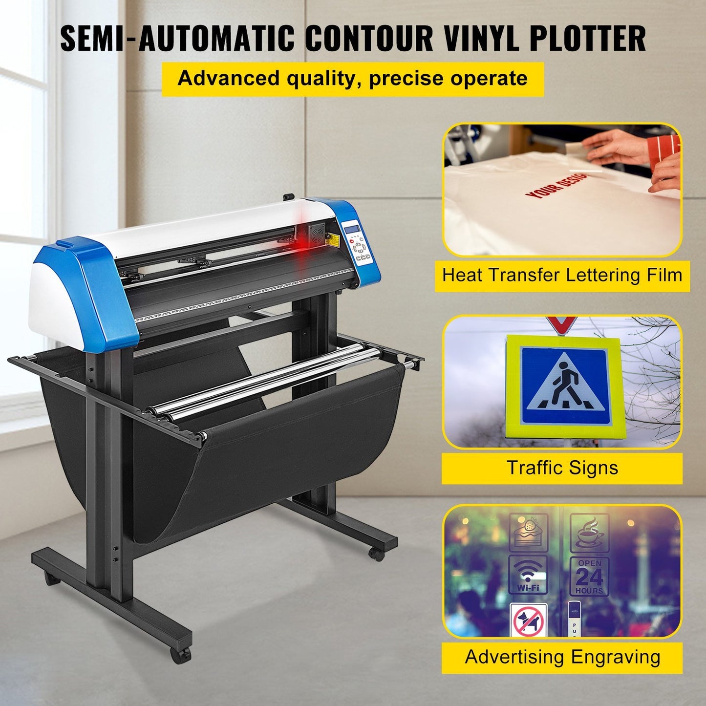 Semi-Automatic Vinyl Printer Cutter Machine