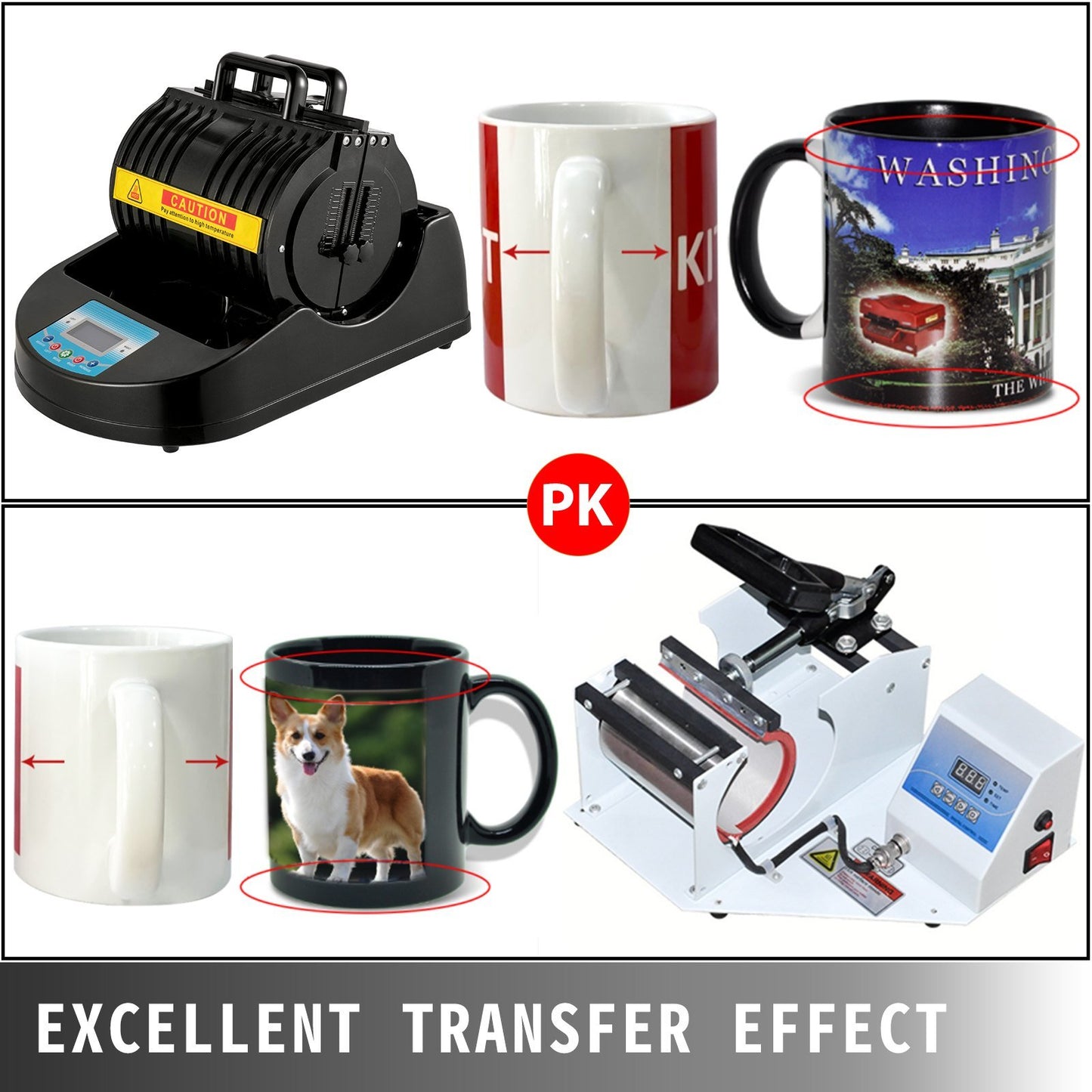 Black Mug Heat Press Cup